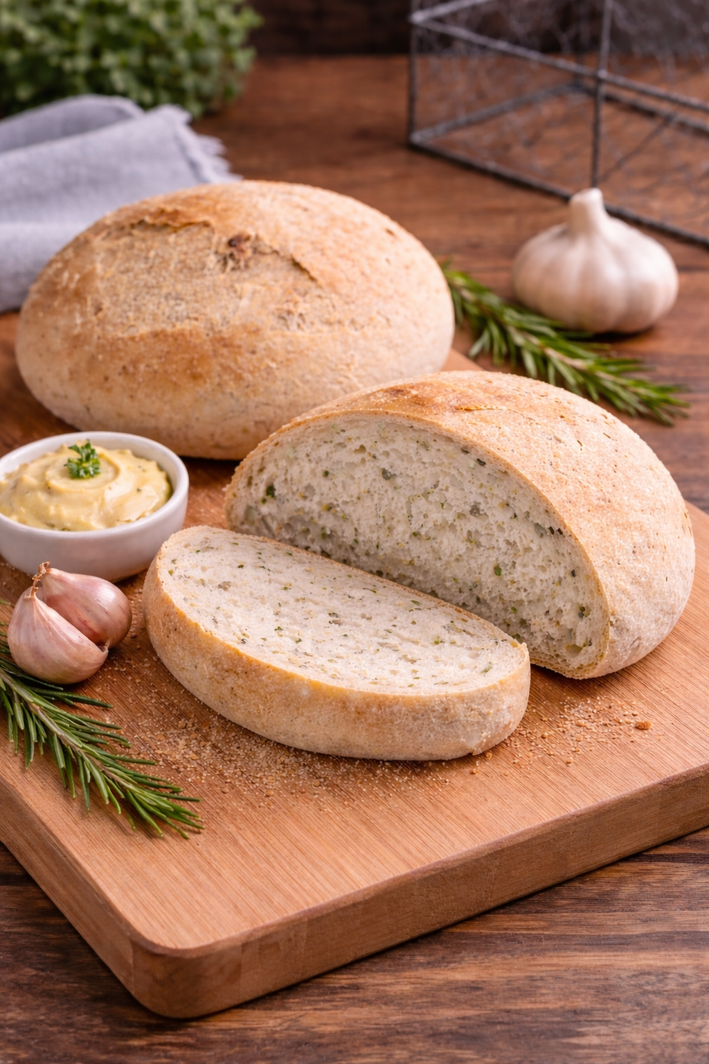 Rustic Garlic Herb Bread